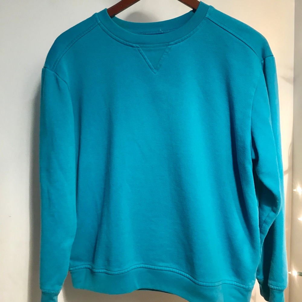 Teal blue vintage crewneck